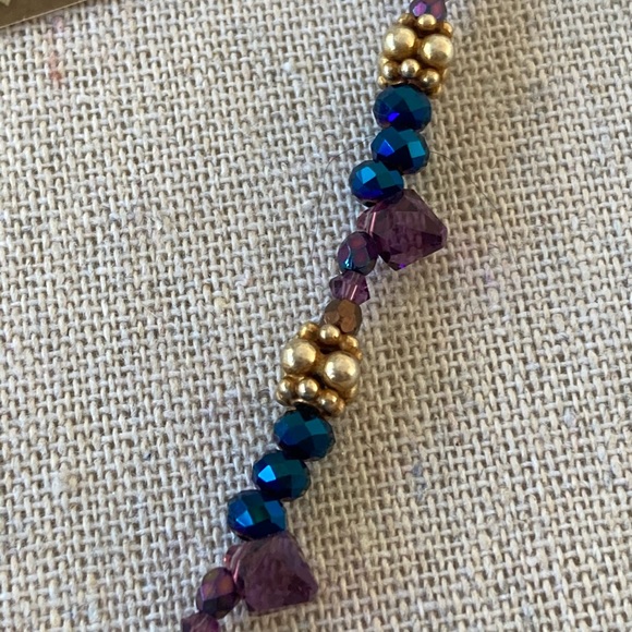 New Gold Vermeil Star Pendant on Beaded strand of Swarovski crystals & Verme… - Picture 4 of 7